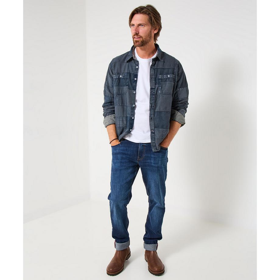 Joe Browns Patchwork Hemd Klassischer Kragen Lange Ärmel  