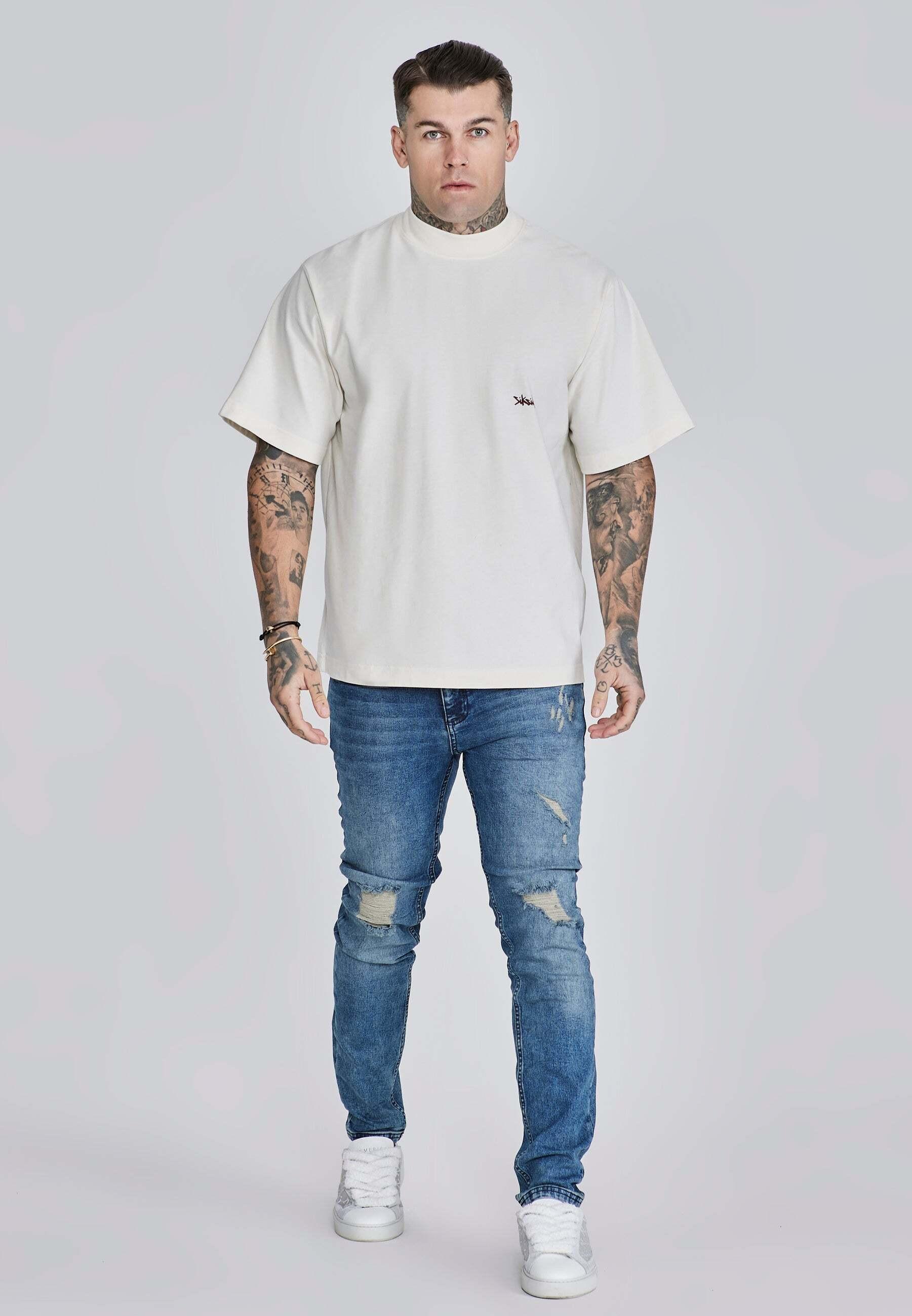 Sik Silk Oversized T-Shirt mit Logoprint  