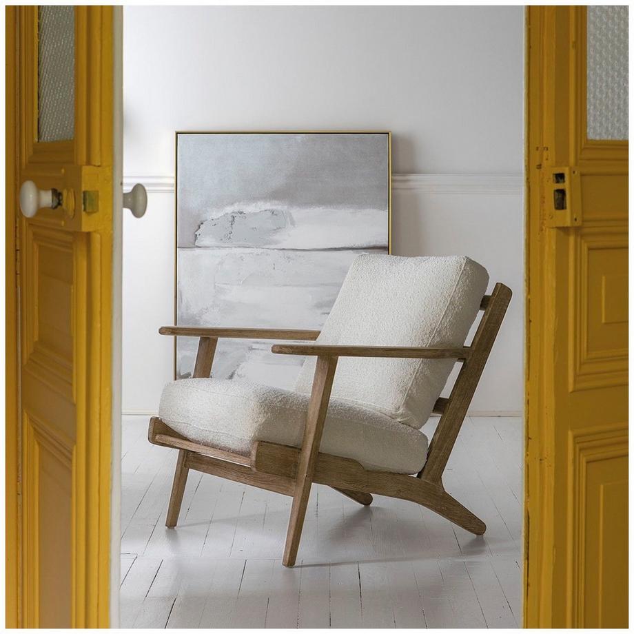 Blanc d'Ivoire Sessel Jules abziehbar Bouclé creme  