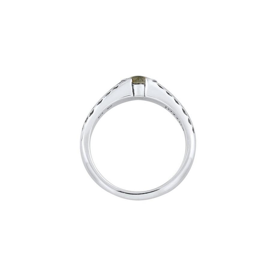 Kuzzoi  Bague Herren Bandring Labradorit Vintage Used 925 Silber 