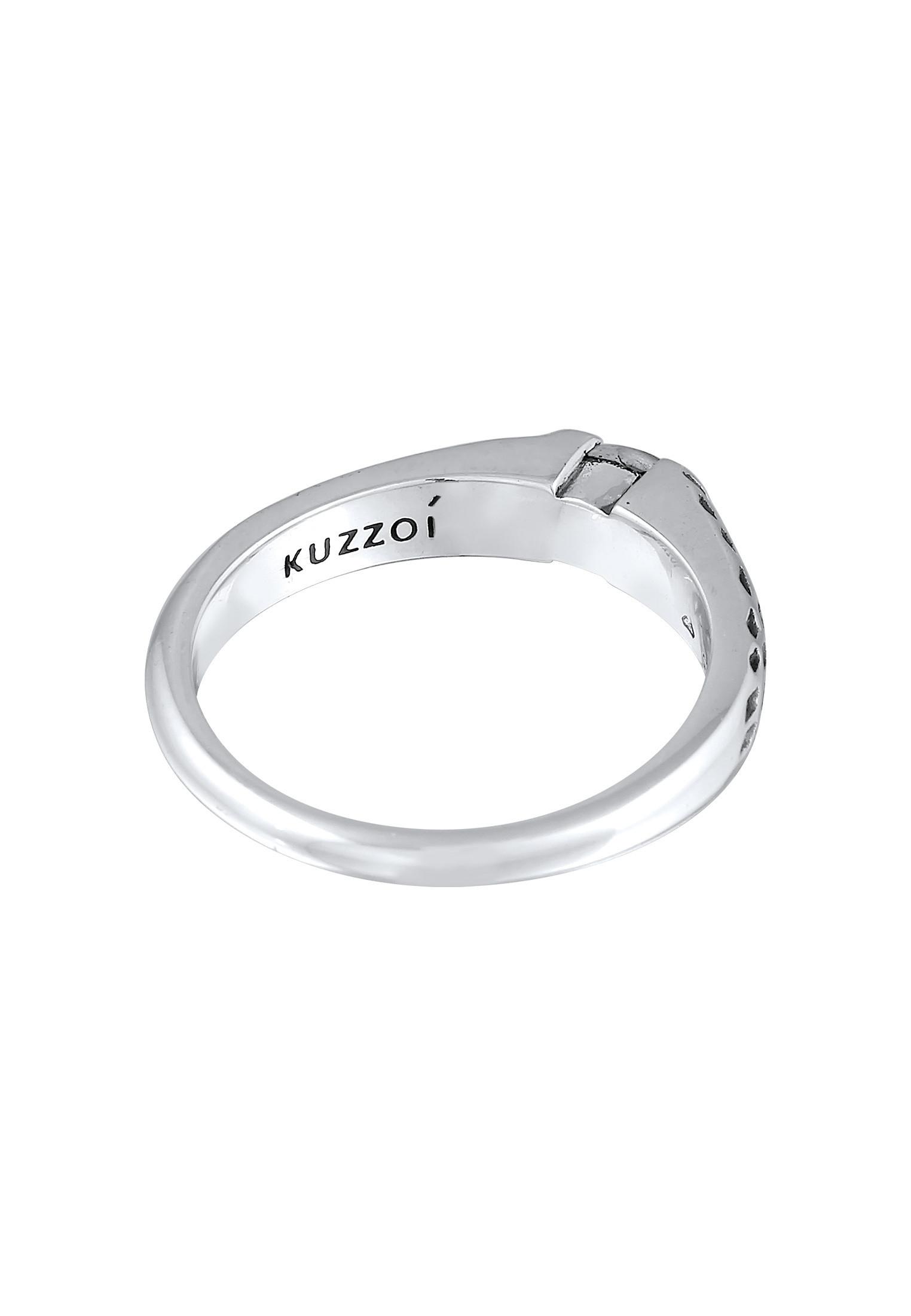 Kuzzoi  Ring  Bandring Labradorite Vintage Used 925 Silber 