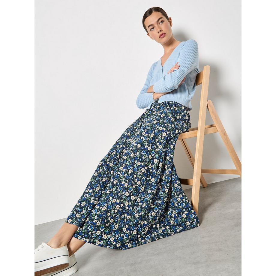APRICOT A-Linien Midaxi Rock mit Blumenmuster  