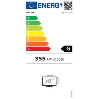 PHILIPS  Philips 86BDL3511Q/00 Public Display Écran plat de signalisation numérique 2,18 m (86") IPS 400 cd/m² 4K Ultra HD Noir 