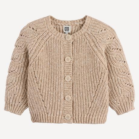 La Redoute Collections  Strickjacke mit Rundhalsausschnitt 