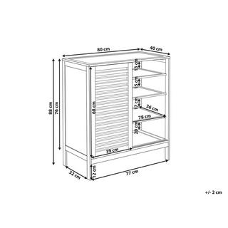 Beliani Scarpiera en Legno di bambù Boho MIDWOOD  