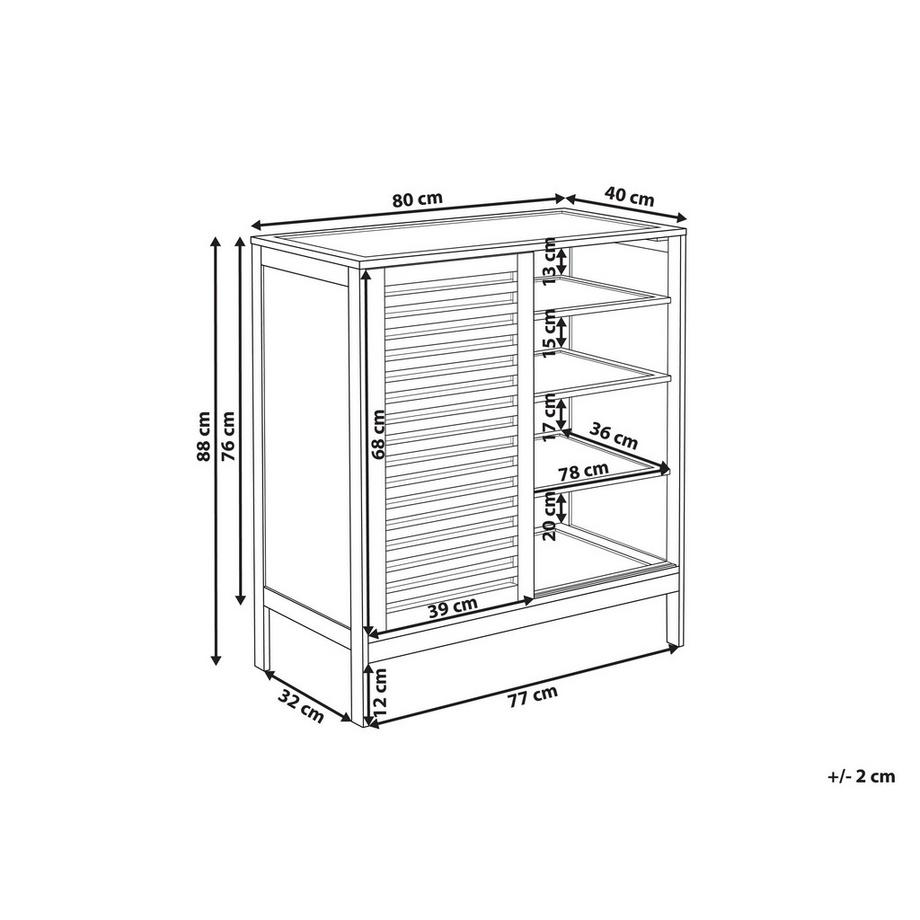 Beliani Scarpiera en Legno di bambù Boho MIDWOOD  
