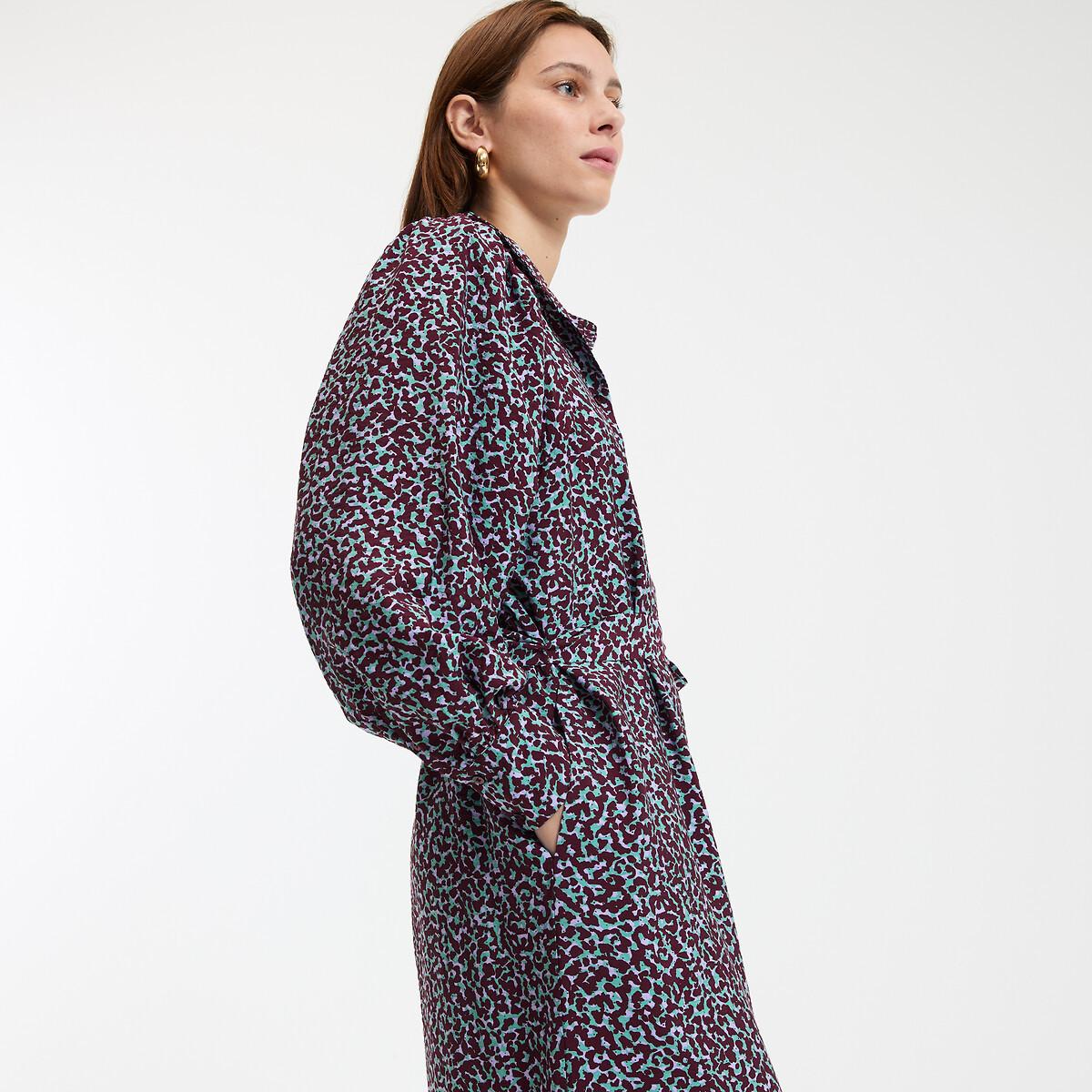 La Redoute Collections Ausgestelltes Maxikleid mit Bindegürtel  