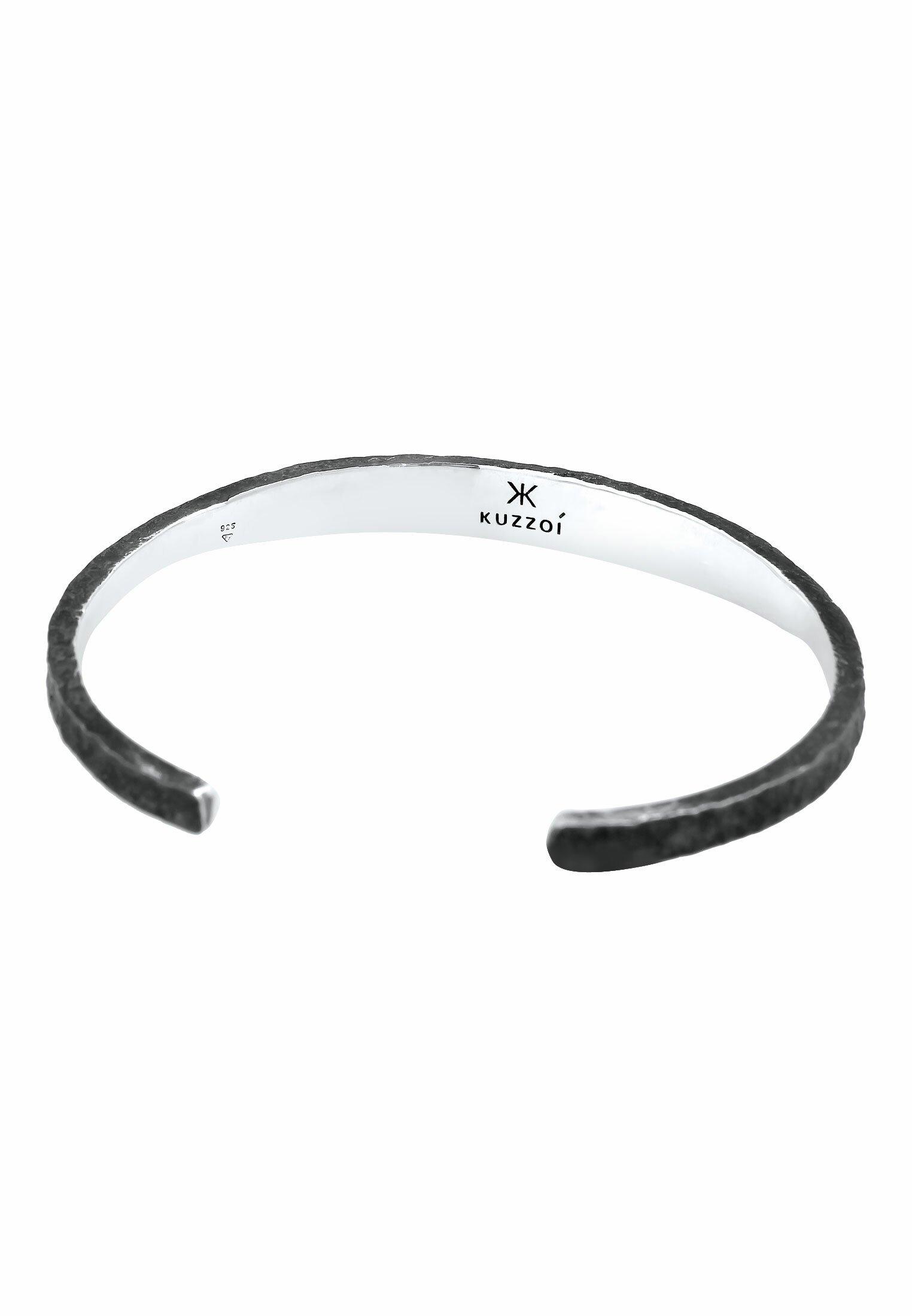 Kuzzoi  Bracelet Herren Armreif Handgefertigt Used Look 925 Silber 