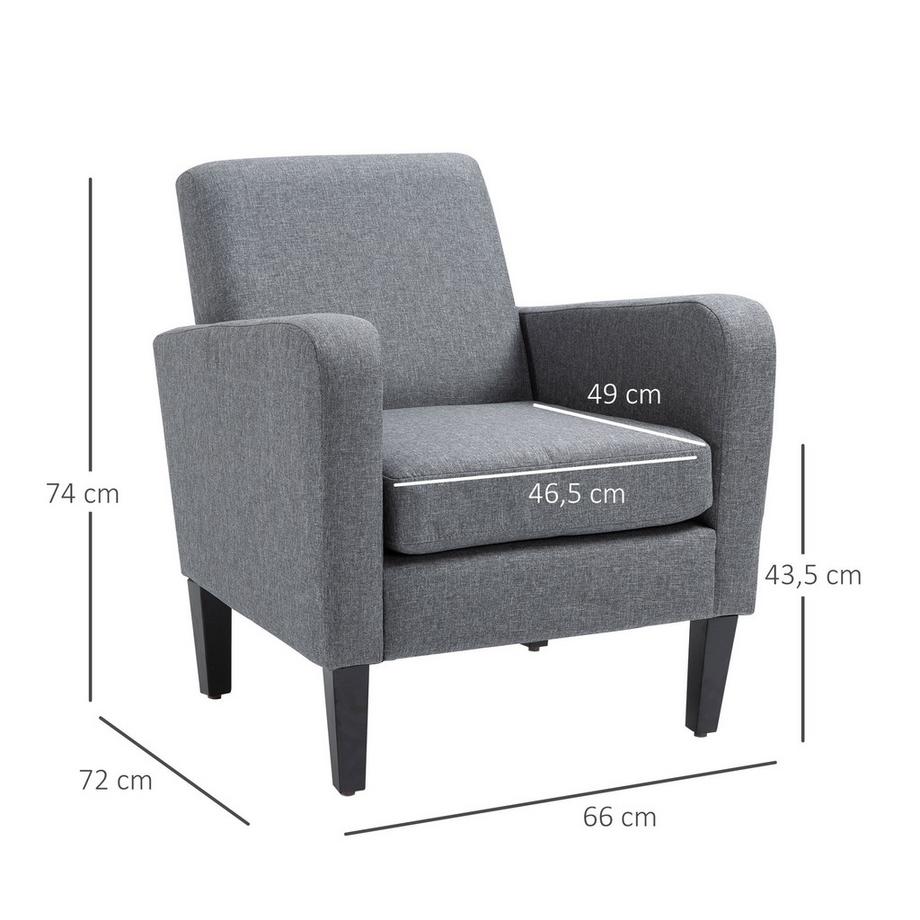 HOMCOM Fauteuil simple  
