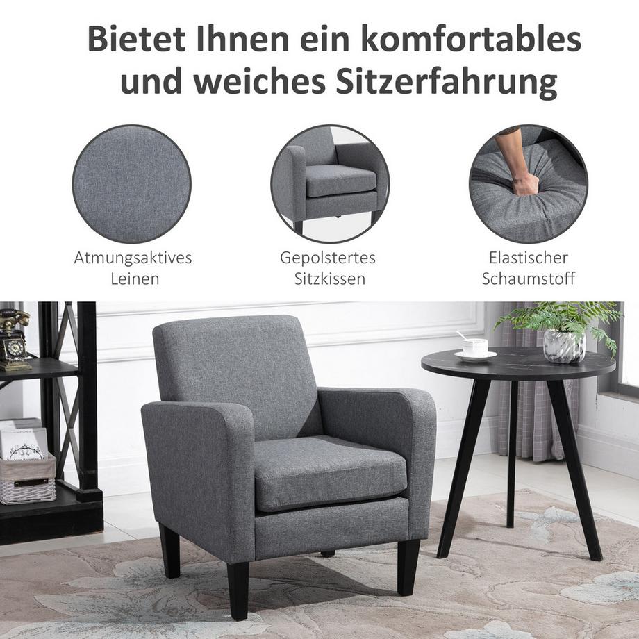 HOMCOM Fauteuil simple  