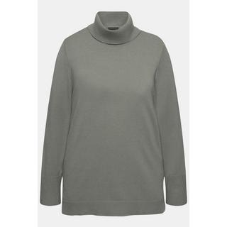 Ulla Popken  Rollkragenpullover, breite Rippbündchen, Langarm 