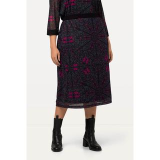 Ulla Popken Jupe en tulle double couche ligne A ceinture élastique  