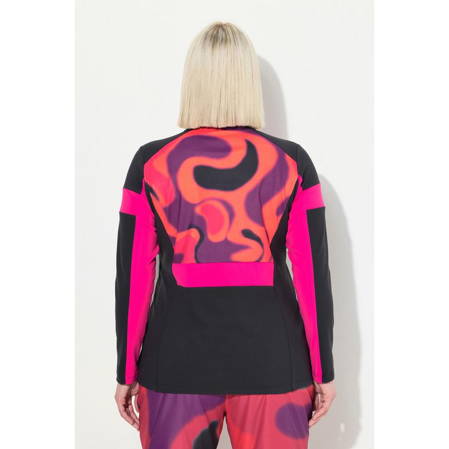 Ulla Popken Pullover Polo Funzionale Slim Collo Polo Maniche Lunghe Riciclato  