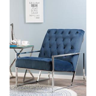 Beliani Fauteuil en Velours Glamour HARSTAD  