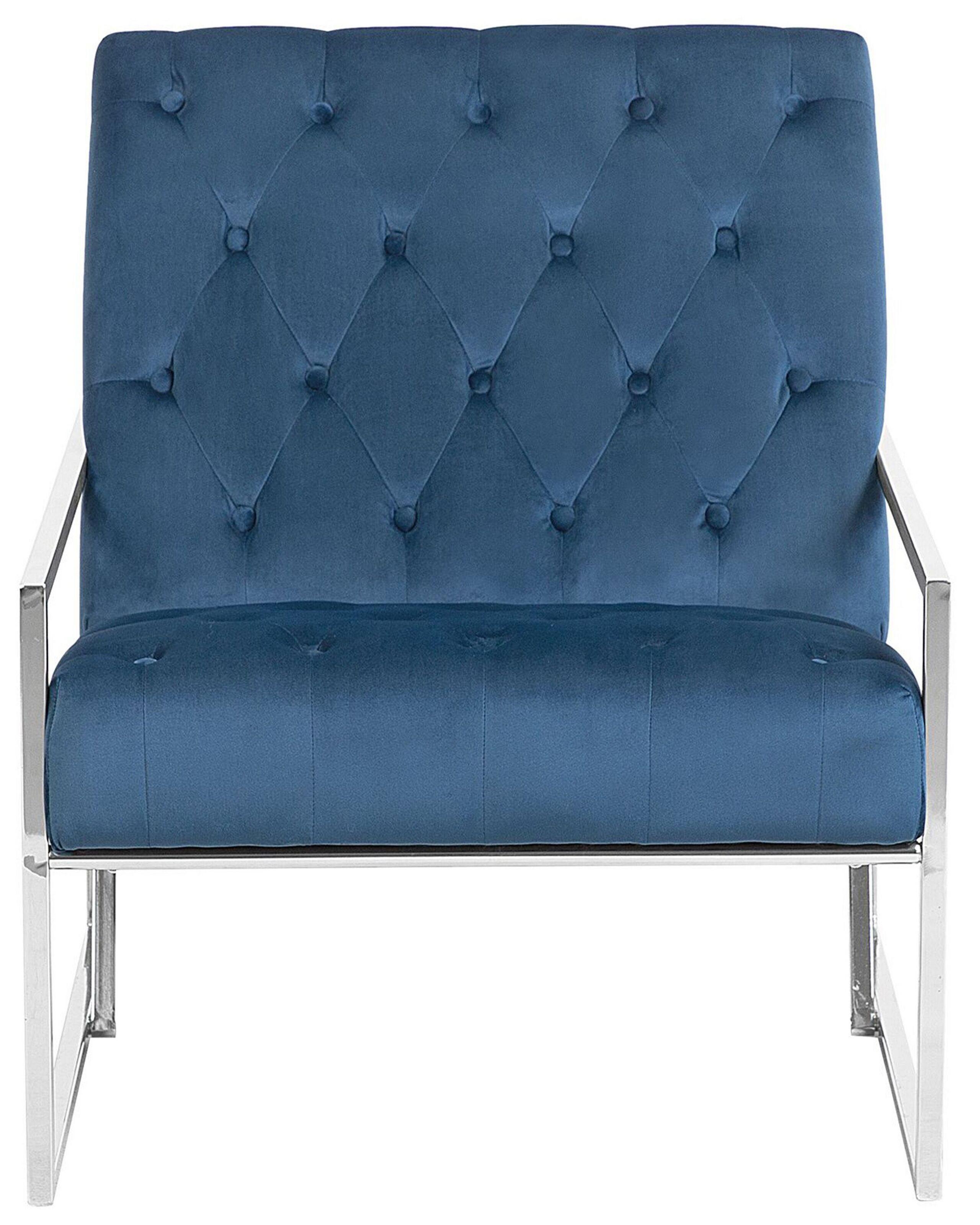 Beliani Fauteuil en Velours Glamour HARSTAD  