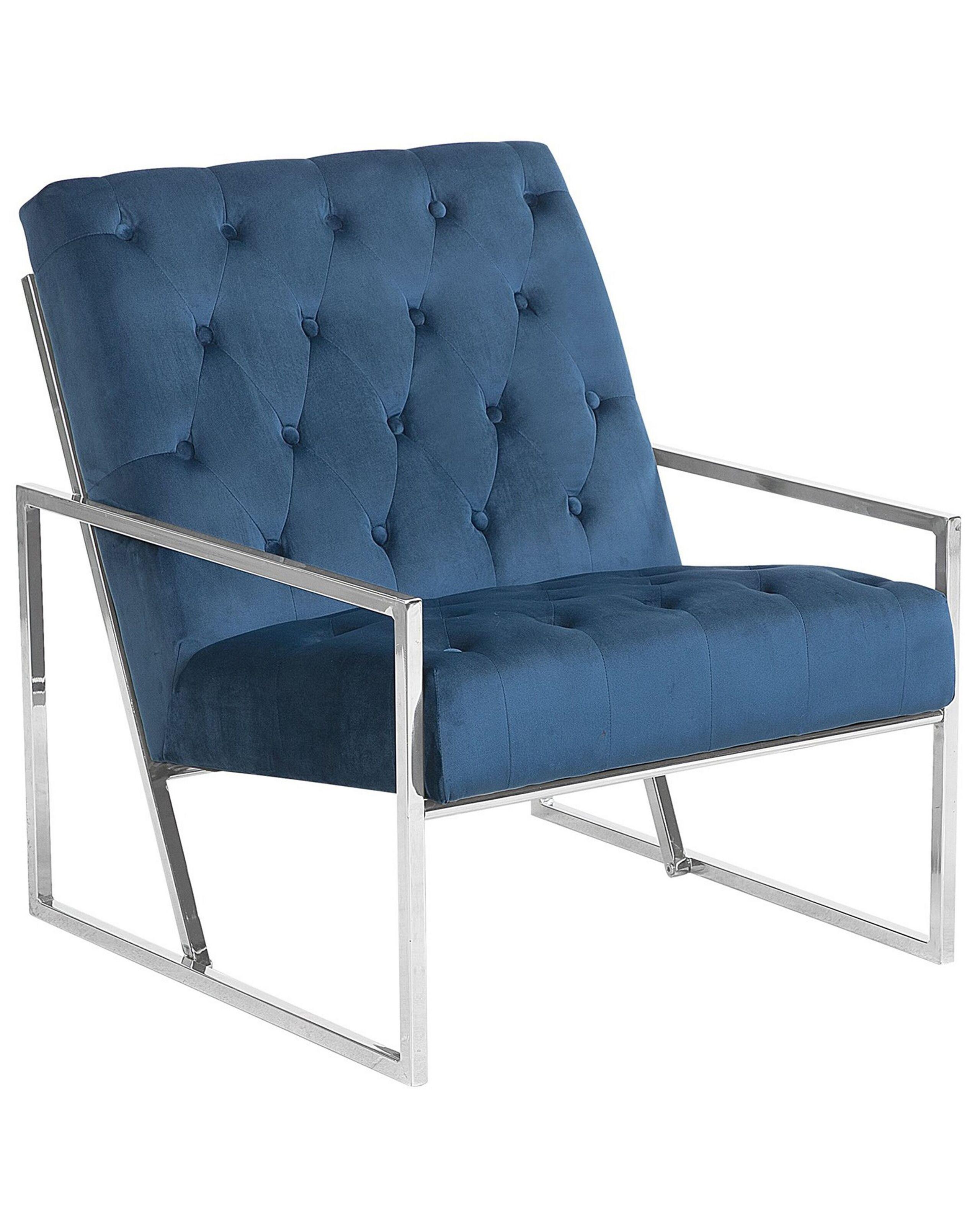 Beliani Fauteuil en Velours Glamour HARSTAD  