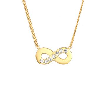 Collier Femmes Pendentif Symbole L'infini Avec Cristaux