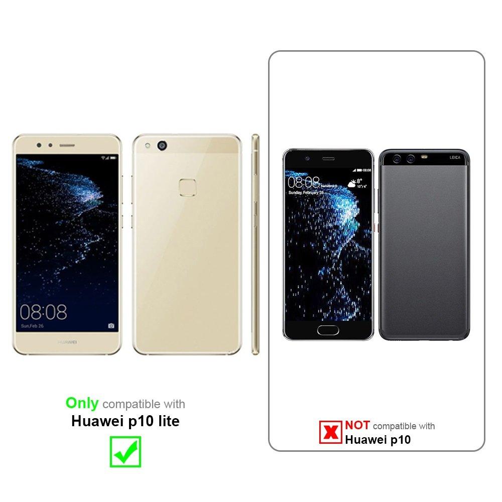 Cadorabo  Housse compatible avec Huawei P10 LITE - Coque de protection au design flip en similicuir structuré 