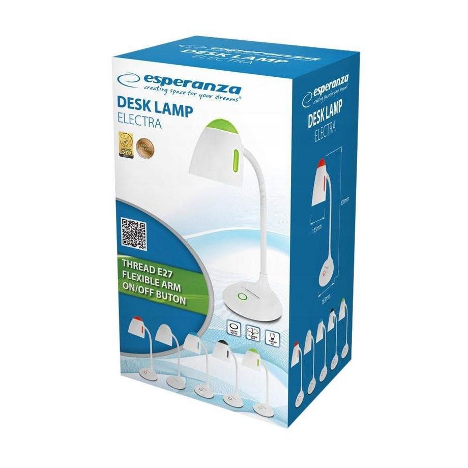 ESPERANZA Esperanza - Schreibtischlampe, verstellbares Design – Weiß  