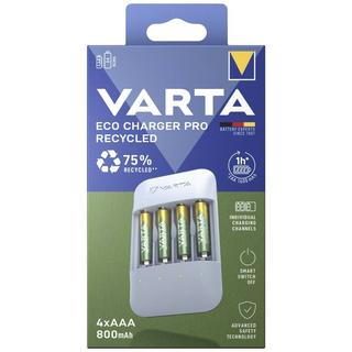 VARTA  Chargeur Eco Pro recyclé 4x AAA 800 mAh 