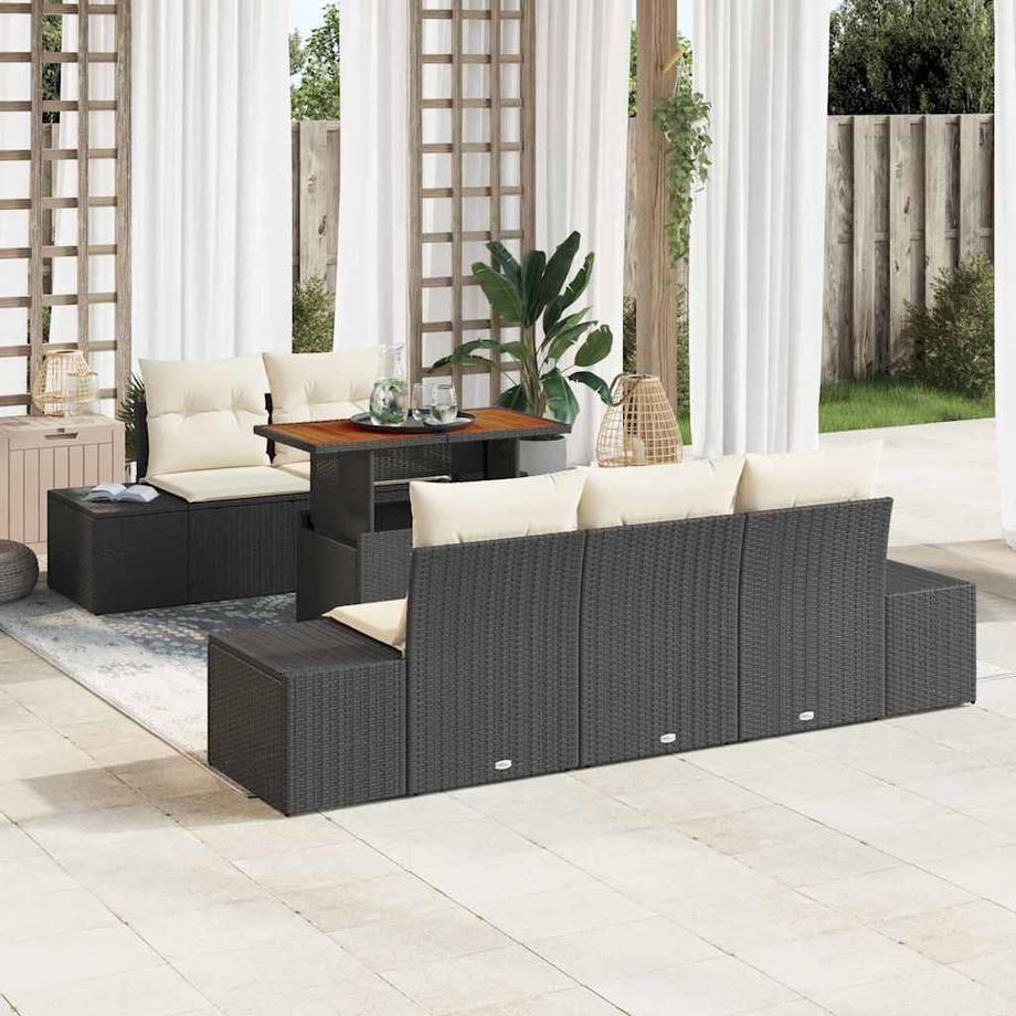 VidaXL Garten-sofa-set poly-rattan  