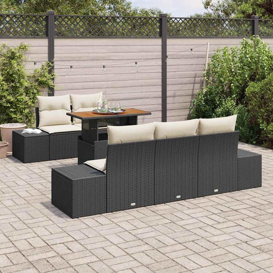 VidaXL Garten-sofa-set poly-rattan  