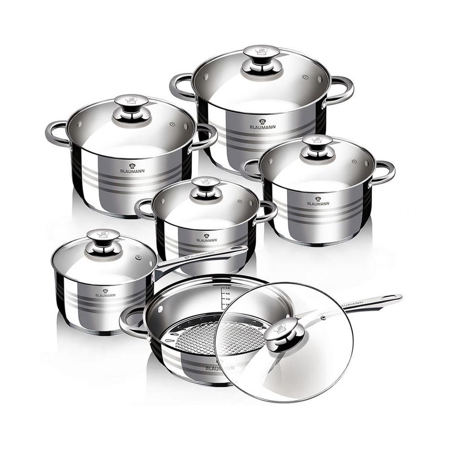 Blaumann 12-teiliges Topfset Edelstahl Gourmet Line Shiny  