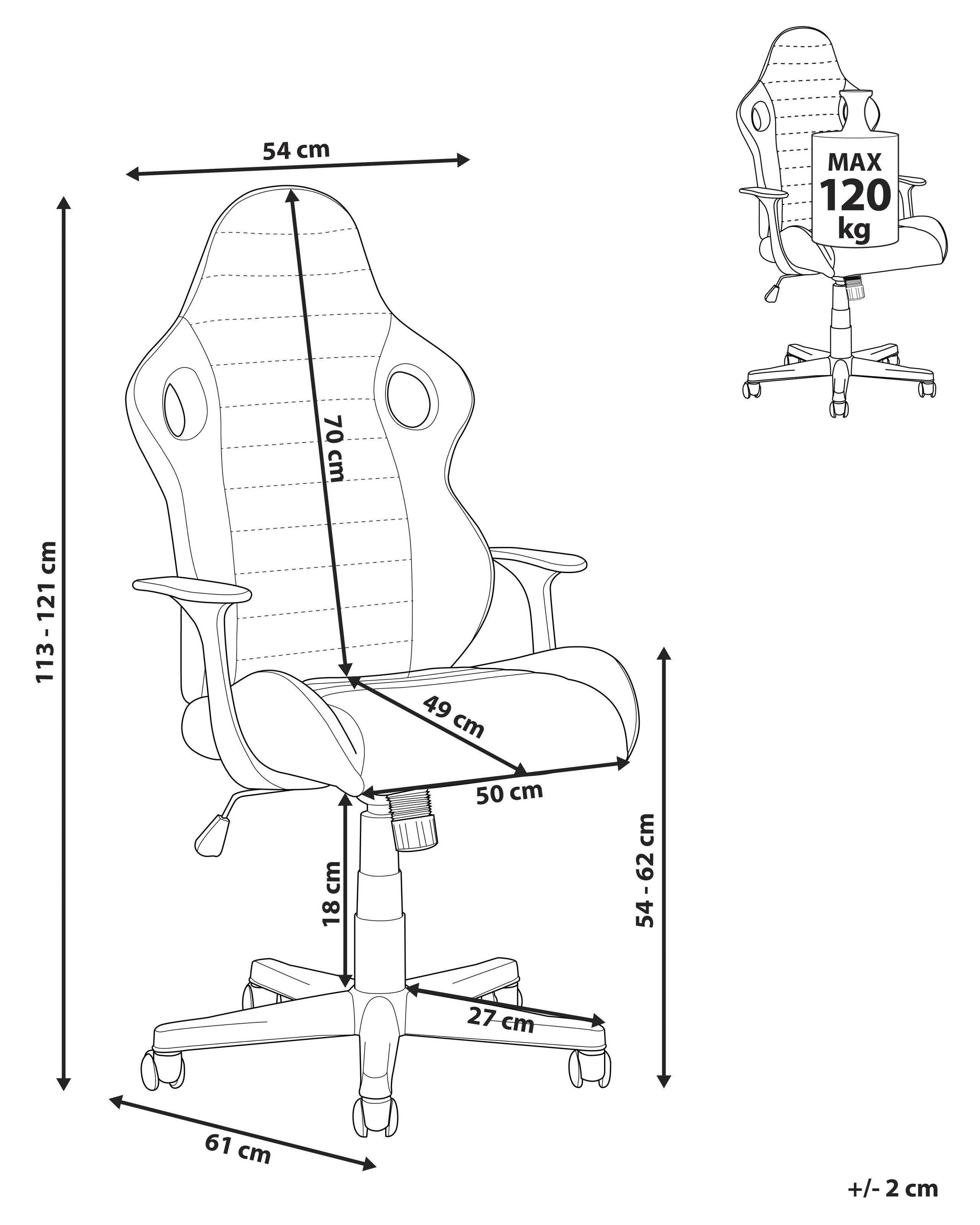 Beliani Chaise de bureau en Cuir PU Traditionnel SUPREME  