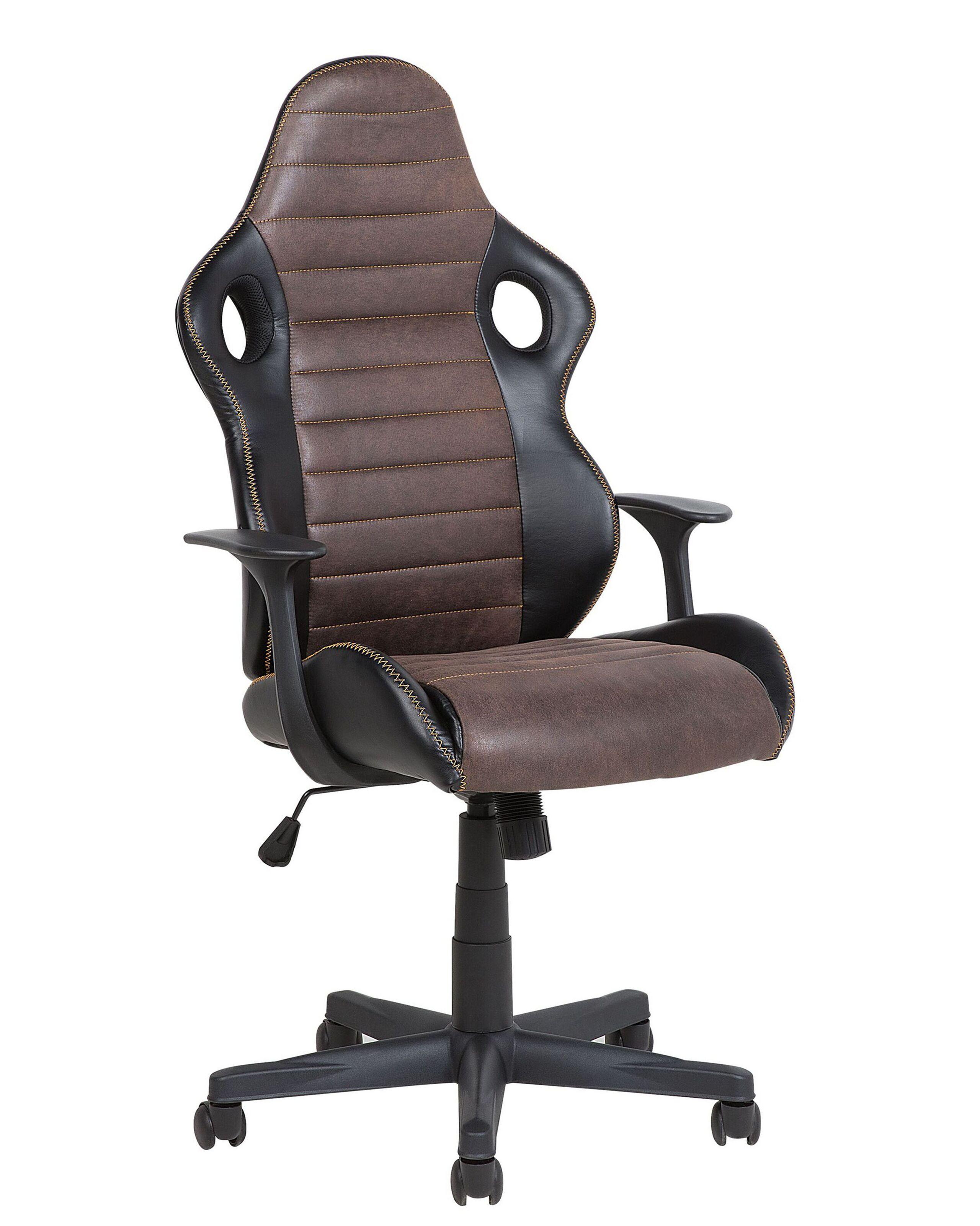 Beliani Chaise de bureau en Cuir PU Traditionnel SUPREME  