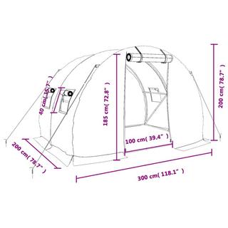 VidaXL Gewächshaus polyethylen  