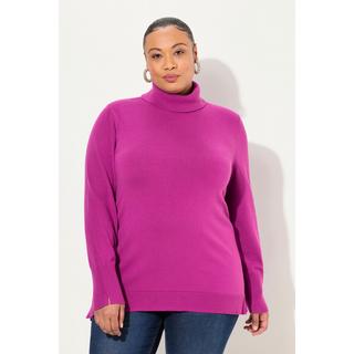 Ulla Popken  Pullover con collo dolcevita, alti orli a costine e maniche lunghe 