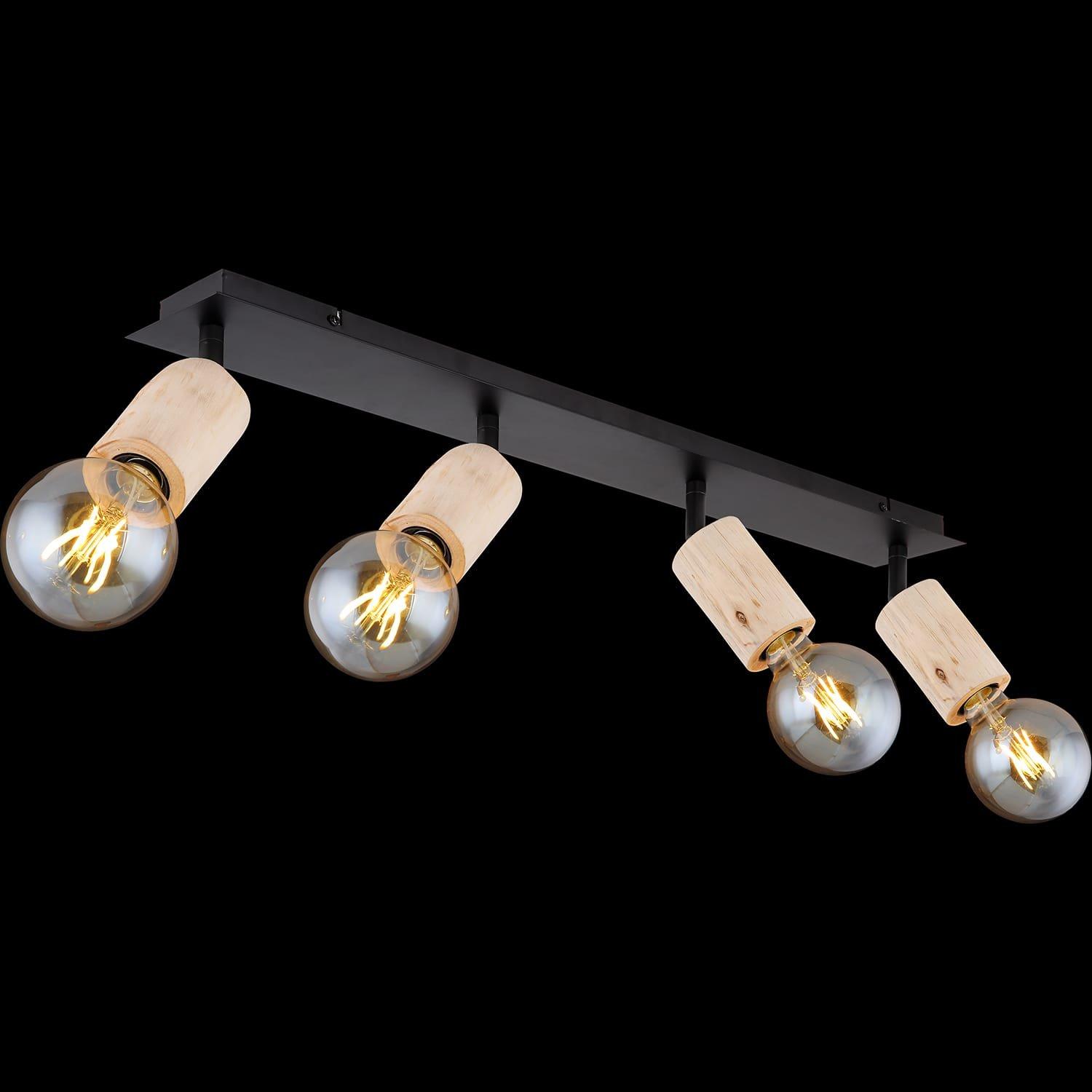 mutoni Spot Joseba métal noir mat 4xE27  