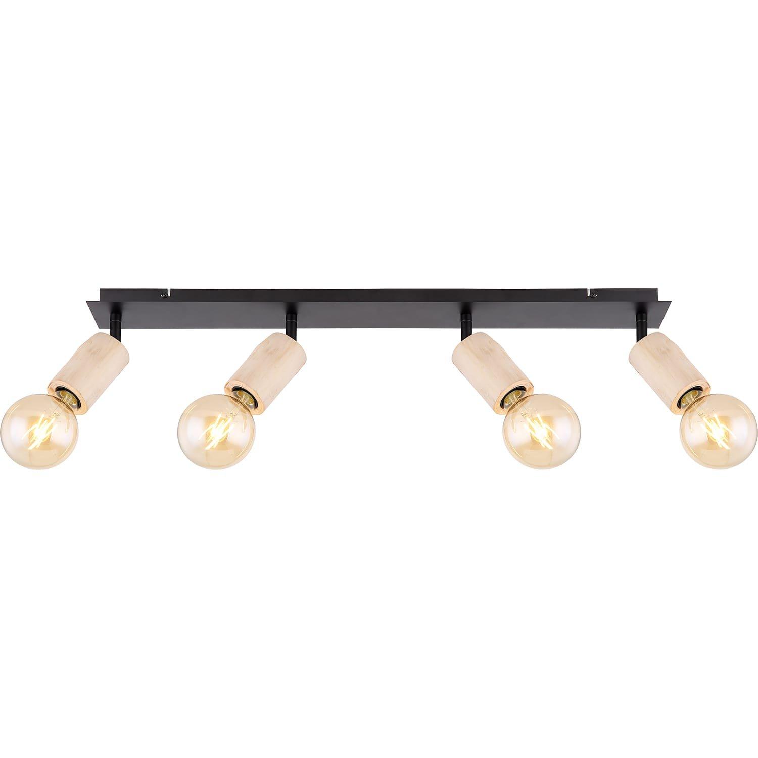 mutoni Spot Joseba métal noir mat 4xE27  