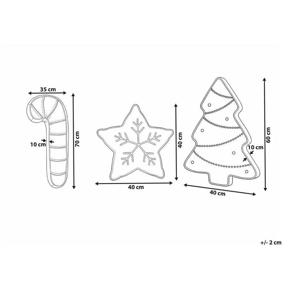 Beliani Dekokissen 3er Set aus Samtstoff Klassisch JOLLYTRIO  