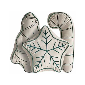 Dekokissen 3er Set aus Samtstoff Klassisch JOLLYTRIO