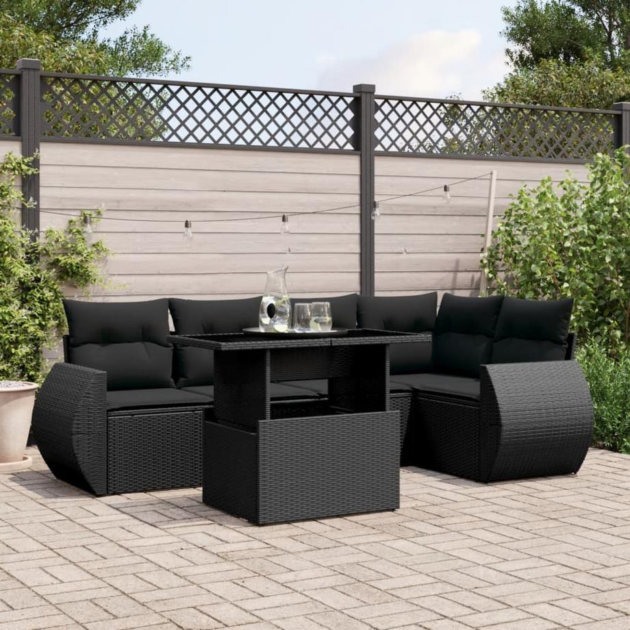 VidaXL set divano da giardino Polirattan  