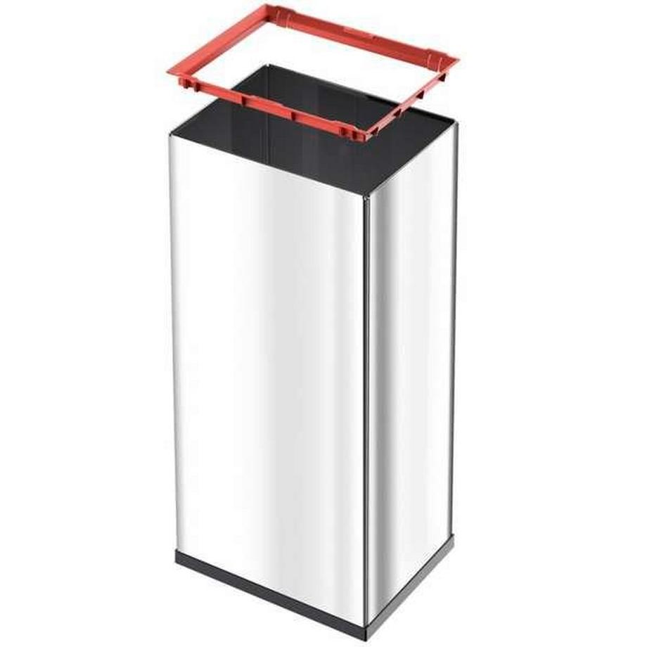 Hailo Boîte à déchets à couvercle basculant BIG-BOX SWING, capacité 52 l, collecteur inox.  