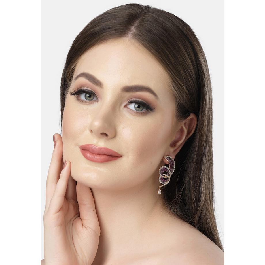 AVANT-GARDE PARIS  Collection Diva Boucles d'oreilles goutte entrelacées en zirconia 