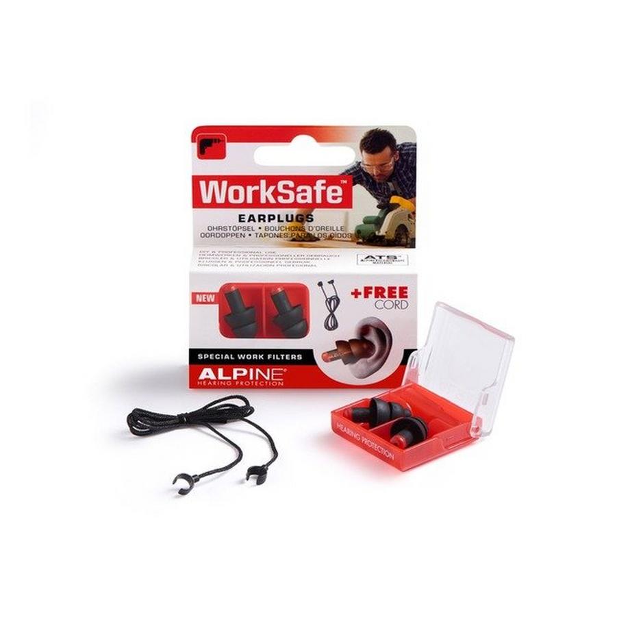 ALPINE  Worksafe, Gehörschutzstöpsel, mit Euroloch 