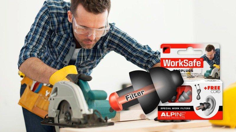 ALPINE  Worksafe, Gehörschutzstöpsel, mit Euroloch 