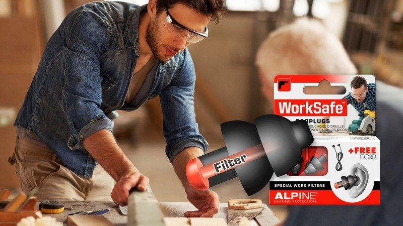 ALPINE  Worksafe, Gehörschutzstöpsel, mit Euroloch 