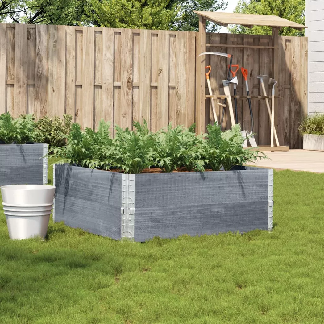VidaXL - Jardinière bois de pin, One Size, Gris