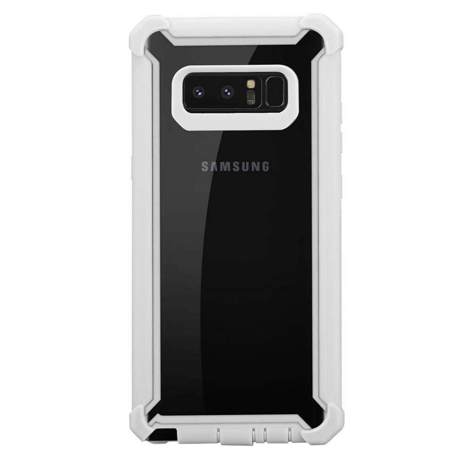 Cadorabo  Hülle für Samsung Galaxy NOTE 8 2-in-1 TPU Silikon-Rand Glas-Rücken 