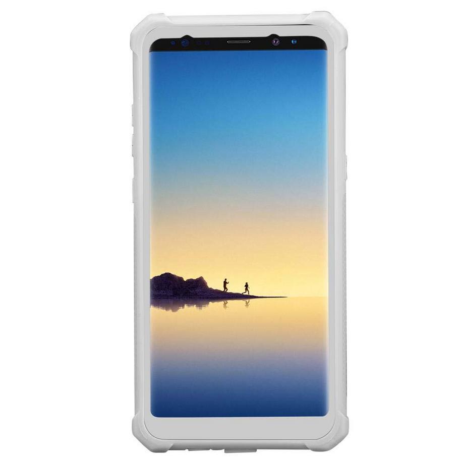 Cadorabo  Hülle für Samsung Galaxy NOTE 8 2-in-1 TPU Silikon-Rand Glas-Rücken 