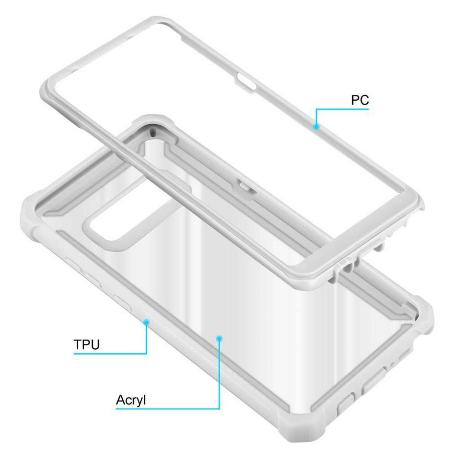 Cadorabo  Hülle für Samsung Galaxy NOTE 8 2-in-1 TPU Silikon-Rand Glas-Rücken 