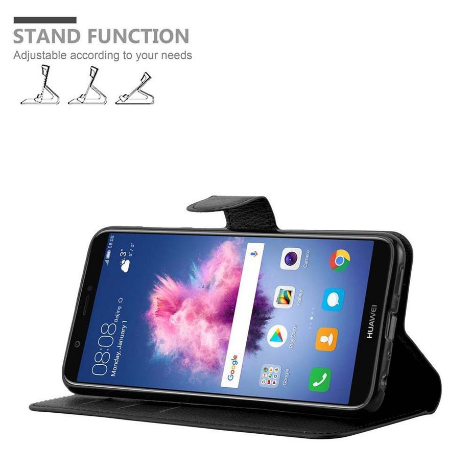 Cadorabo  Hülle für Huawei P SMART 2018 / Enjoy 7S Standfunktion, Kartenfach 