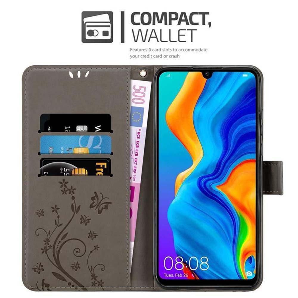 Cadorabo  Hülle für Huawei P30 LITE Blumen Design Magnetverschluss 