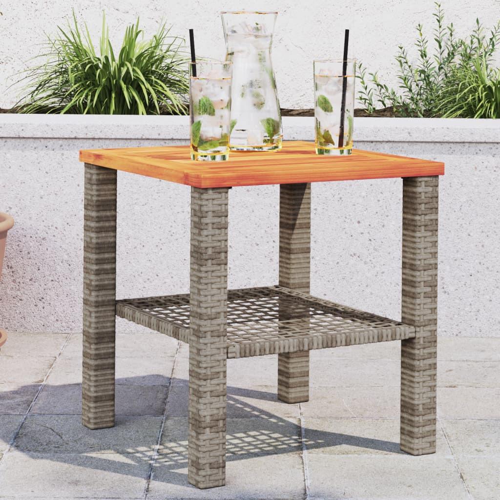 VidaXL Table de jardin rotin synthétique  