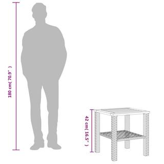 VidaXL Table de jardin rotin synthétique  