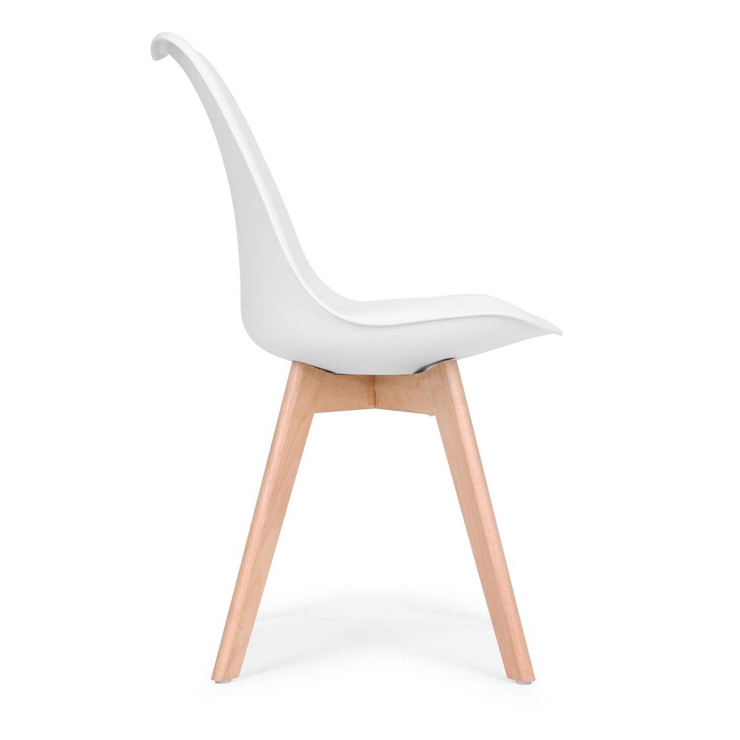 Northix Set aus 4 Wohnzimmer-Esszimmerstühlen mit Kissen aus Öko-Leder von ModernHome  